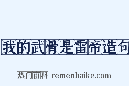 我的武骨是雷帝造句是什么意思的图片